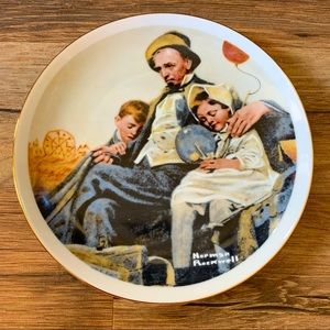 Vintage Normal Rockwell 80’s Decor Plate Home Decorations Japan Fine China 6.5”